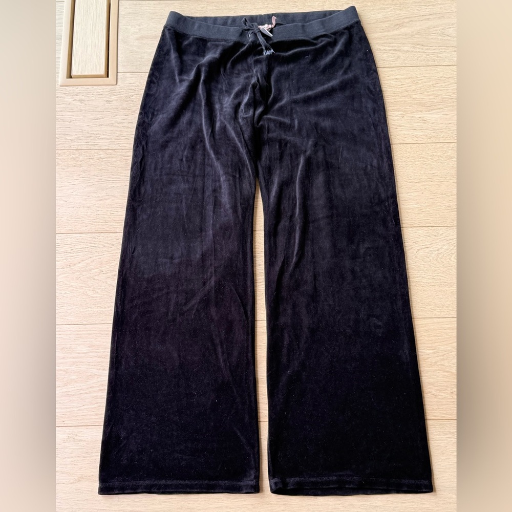 Vintage Juicy Couture Velour Pants 🖤 Wide Leg Y2K OG | Rare Fit